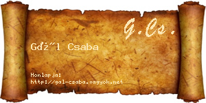 Gál Csaba névjegykártya