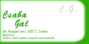 csaba gal business card